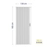 Box Para Banheiro de PVC 185x130cm Sanfonado Frontal BCF - 5