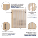 Ver imagem 6 de Box para Banheiro de PVC 185x160cm Sanfonado Frontal Bcf Marrom/Bege