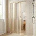 Ver mais imagens de Box para Banheiro de PVC 185x160cm Sanfonado Frontal Bcf Marrom/Bege