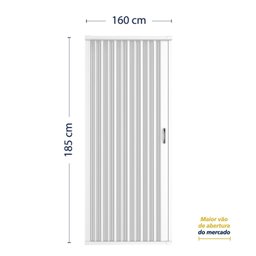 Box Para Banheiro de PVC 185x160cm Sanfonado Frontal BCF - 5