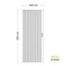 Box Para Banheiro de PVC 185x160cm Sanfonado Frontal BCF - 5