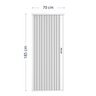 Box Para Banheiro de PVC 185x70cm Sanfonado Frontal BCF - 5