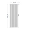 Box Para Banheiro de PVC 185x55cm Sanfonado Frontal BCF - 5