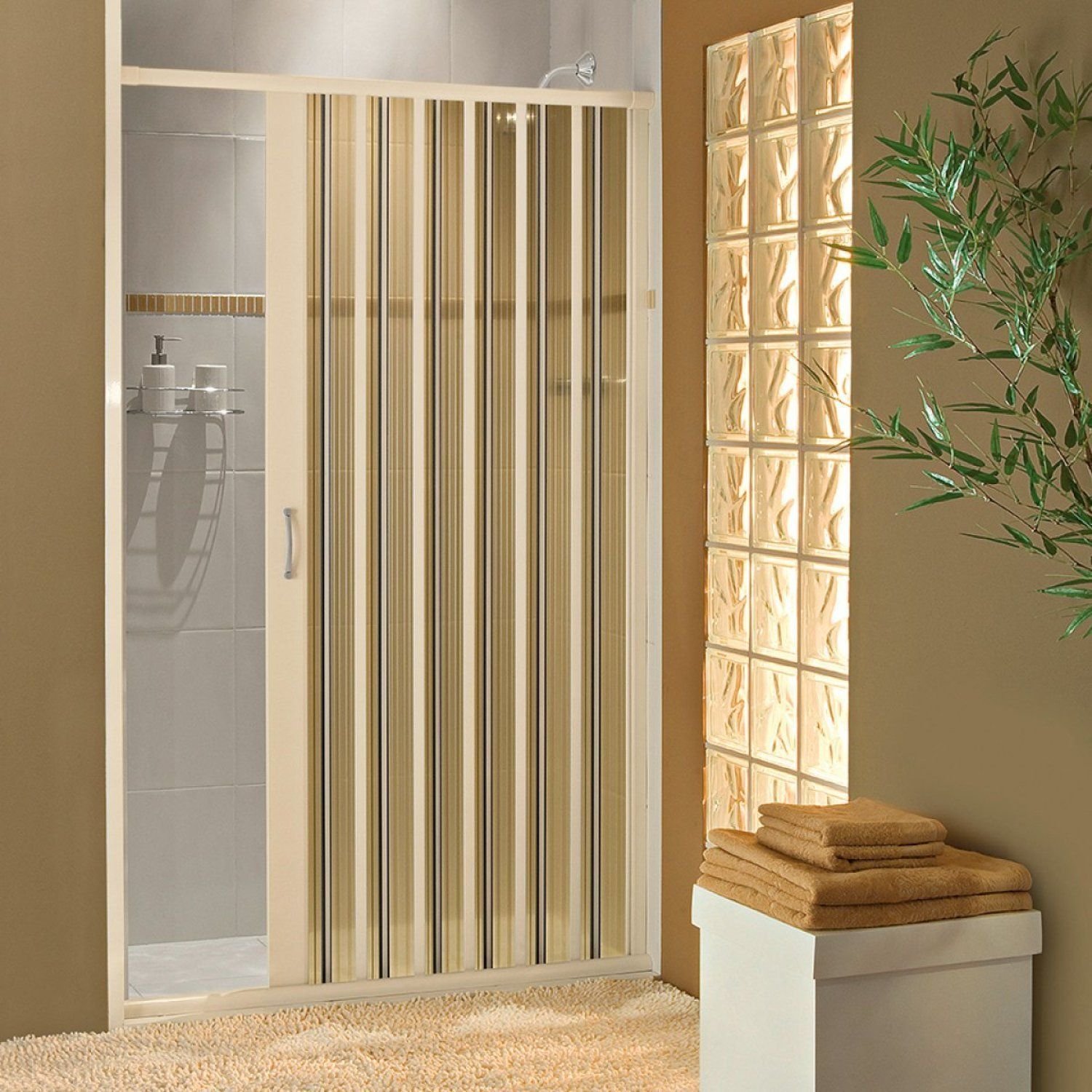 Box Para Banheiro de PVC 185x145cm Sanfonado Frontal BCF