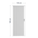 Ver imagem 6 de Box para Banheiro de PVC 185x145cm Sanfonado Frontal Bcf Marrom/Bege