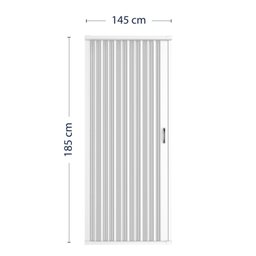 Box Para Banheiro de PVC 185x145cm Sanfonado Frontal BCF - 6