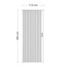 Box Para Banheiro de PVC 185x115cm Sanfonado Frontal BCF - 6