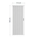 Ver imagem 6 de Box para Banheiro de PVC 185x115cm Sanfonado Frontal Bcf Marrom/Bege