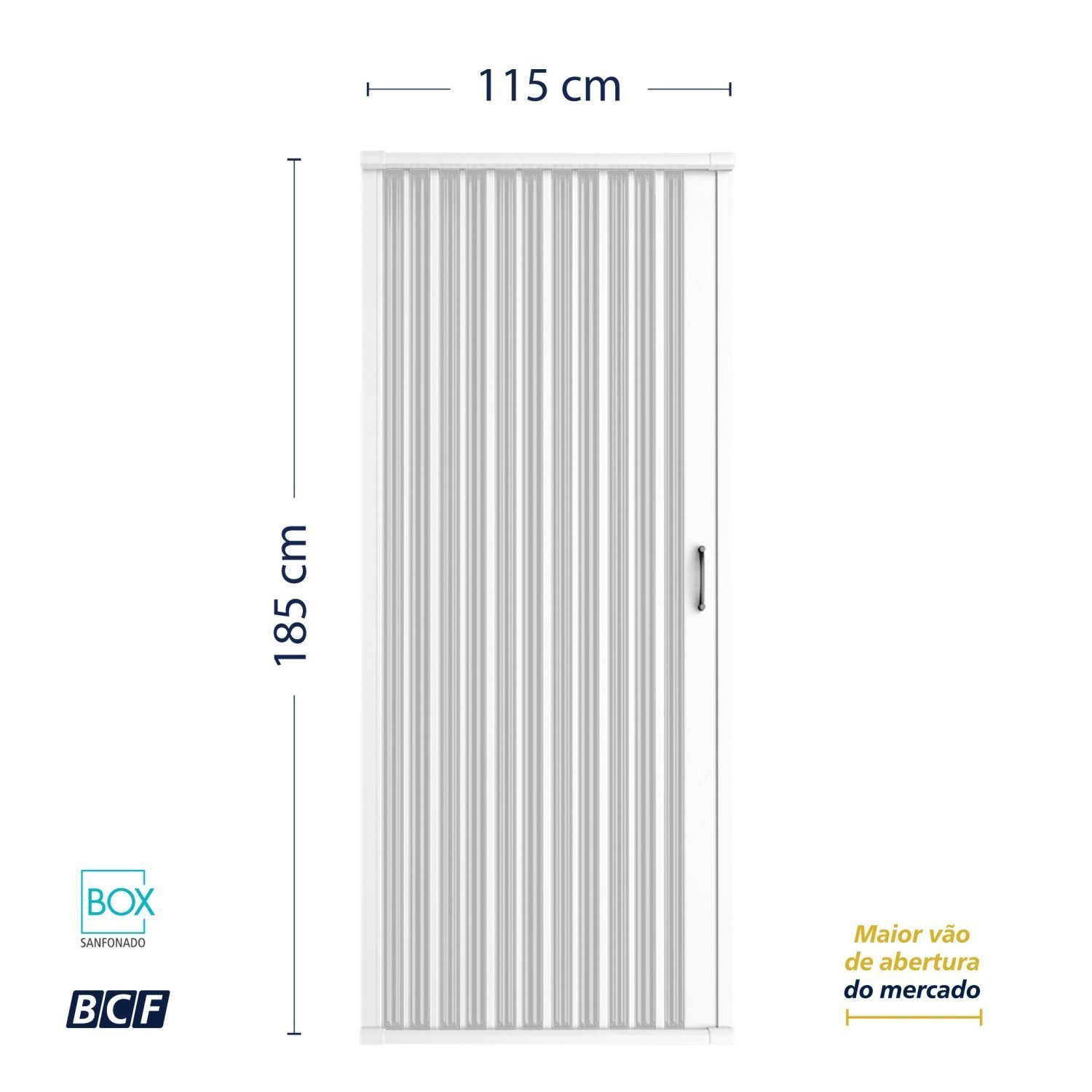 Kit Box Frontal de Pvc 185x115cm Sanfonado Bcf - 3