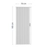 Box Para Banheiro de PVC 185x70cm Sanfonado Frontal BCF - 5