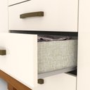 Ver imagem 6 de Guarda-Roupa Casal 6 Portas com Espelho Caju Off White/Cinamomo