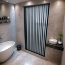 Ver imagem 3 de Box para Banheiro de PVC 185x85cm Sanfonado Frontal Bcf Preto