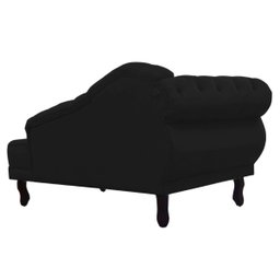 Divã Recamier Sala 150cm em Veludo Capitonê de Luxo Pés Luis Xv - 3
