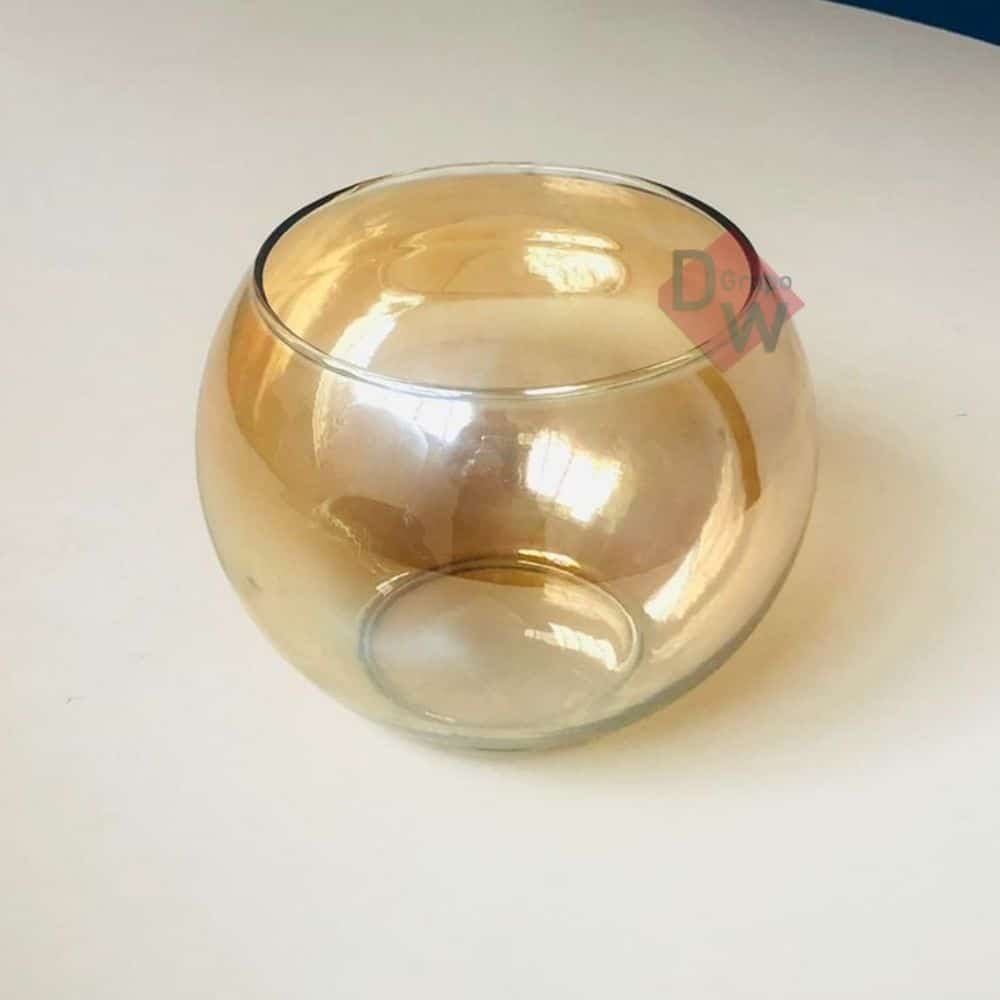 Vaso Aquario Âmbar Dourado Translucido - 5