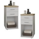 Ver imagem 1 de Kit 02 Gaveteiros para Escritório Home Office 2 Gavetas Orly A02 Olmo Branco - Lyam Decor