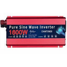 Inversor Tensão 24v 110v Onda Senoidal Pura 1600w 60hz Auto CHANTOWER Inversor de Voltagem 24V para  - 4