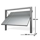 Ver imagem 3 de Portão Contrapeso de Aço Galvanizado com Chapa Frisada 220x265 Req:12