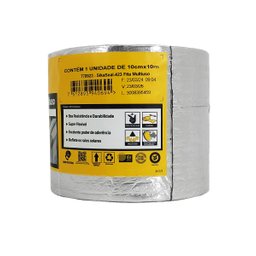 Manta Fita Asfáltica Autoadesiva Aluminizada Sikaseal-423 10cm X 10 Metros - 2
