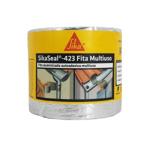 Manta Fita Asfáltica Autoadesiva Aluminizada Sikaseal-423 10cm X 10 Metros