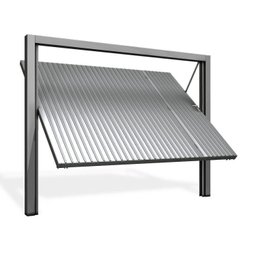 Portão Contrapeso de Aço Galvanizado com Chapa Frisada 220x265 Req:12 - 2