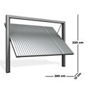 Ver imagem 3 de Portão Contrapeso de Aço Galvanizado com Chapa Frisada 220x265 Req:12