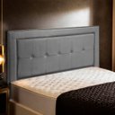 Ver imagem 2 de Cabeceira Estofada para Cama Box King 195cm Ravena Veludo - Sofa Store:veludo Cinza Grafite