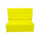 Ver imagem 1 de Jogo Cabeceira e Recamier Baú para Cama Box Casal King 1.95:amarelo