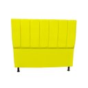 Ver imagem 2 de Jogo Cabeceira e Recamier Baú para Cama Box Casal King 1.95:amarelo