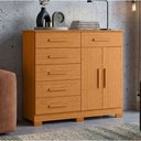 Ver imagem 1 de Cômoda Sapateira Potenza A04 6 Gavetas MDP MDF Cinamomo Lyam Decor