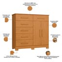 Ver imagem 2 de Cômoda Sapateira Potenza A04 6 Gavetas MDP MDF Cinamomo Lyam Decor