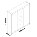 Ver imagem 3 de Guarda Roupa de Casal com Espelho 3 Portas e 4 Gavetas Royale Naturale Off White Gelius