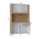 Ver imagem 4 de Armário de Cozinha Completa Cássia com 8 Portas e 1 Gaveta Damasco Off White - Poquema