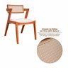 Kit 2 cadeiras Madeira Maciça, Rattan de Fibra 100% Natural e Estofada Verona Espresso Móveis  - 9