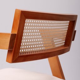 Conjunto com 4 Cadeiras Madeira Maciça com Rattan Natural e Estofada 81,5x53x57cm Verona - 13