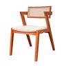 Conjunto com 4 Cadeiras Madeira Maciça com Rattan Natural e Estofada 81,5x53x57cm Verona  - 11