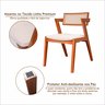 Conjunto com 4 Cadeiras Madeira Maciça com Rattan Natural e Estofada 81,5x53x57cm Verona  - 10