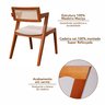Conjunto com 4 Cadeiras Madeira Maciça com Rattan Natural e Estofada 81,5x53x57cm Verona  - 7