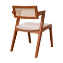 Ver imagem 4 de Kit 4 Cadeiras Madeira Maciça, Rattan de Fibra Natural e Estofada Verona Espresso Móveis