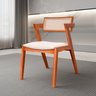 Conjunto com 4 Cadeiras Madeira Maciça com Rattan Natural e Estofada 81,5x53x57cm Verona  - 4