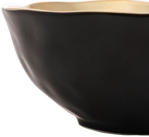 Bowl de Porcelana Preto e Dourado Dubai Wolff - 3