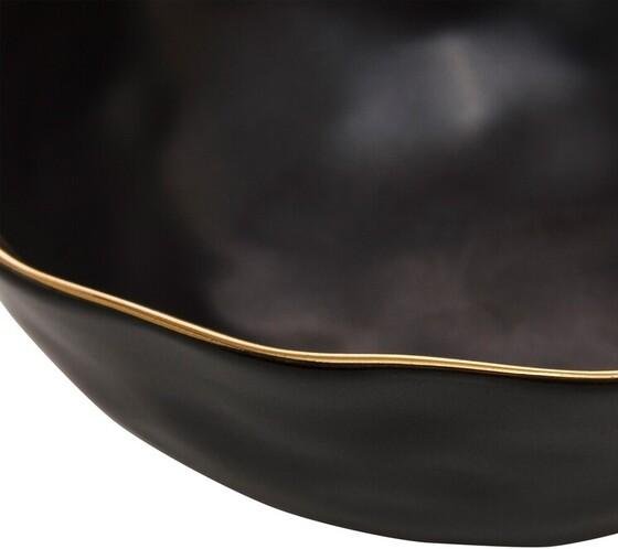 Bowl de Porcelana Preto e Dourado Dubai Wolff - 5