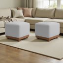 Ver imagem 1 de Kit 2 Puffs Dalilla Bouclé Premium Exclusivos Assento Extra para Sala Quarto Design Moderno