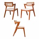 Ver imagem 5 de Kit 6 cadeiras Madeira Maciça, Rattan de Fibra 100% Natural e Estofada Verona Espresso Móveis