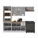 Ver imagem 3 de Armário de Cozinha Modulada Compacta Fidelitá Nara 100% MDF 4 Peças 270cm 12 Portas 2 Gavetas com