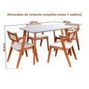 Ver imagem 6 de Conjunto Mesa Verona Tampo Off White com 4 Cadeiras Madeira Maciça, Estofada e Rattan de Fibra 100% Natural Verona 