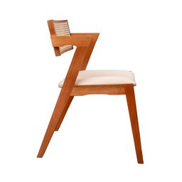 Conjunto Mesa Verona Tampo Off White com 4 Cadeiras em Madeira Maciça, Estofada e Rattan de Fibra 100% Natural Verona Authentic - 19