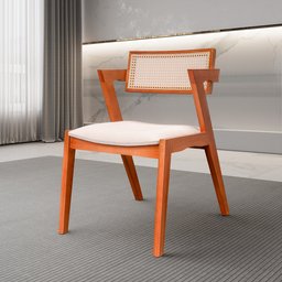 Conjunto Mesa Verona Tampo Off White com 4 Cadeiras em Madeira Maciça, Estofada e Rattan de Fibra 100% Natural Verona Authentic - 12