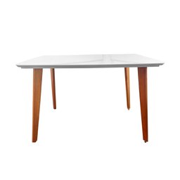 Conjunto Mesa Verona Tampo Off White com 4 Cadeiras em Madeira Maciça, Estofada e Rattan de Fibra 100% Natural Verona Authentic - 10