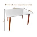 Ver mais imagens de Conjunto Mesa Verona Tampo Off White com 4 Cadeiras Madeira Maciça, Estofada e Rattan de Fibra 100%
