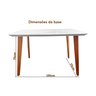 Conjunto Mesa Verona Tampo Off White com 4 Cadeiras Madeira Maciça, Estofada e Rattan de Fibra 100% Natural Verona  - 9